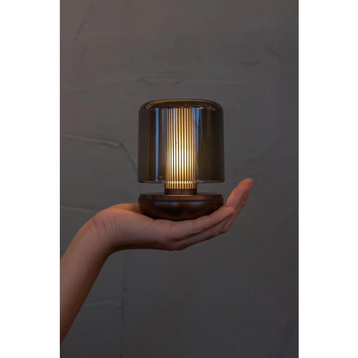 Noble Firefly - Rechargeable Cordless Table Lamp - Bronze & Smoked Glass