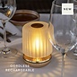 Noble Firefly - Rechargeable Cordless Table Lamp - Gold & FrostedGlass