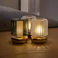 Noble Firefly - Rechargeable Cordless Table Lamp - Bronze & Frosted Glass