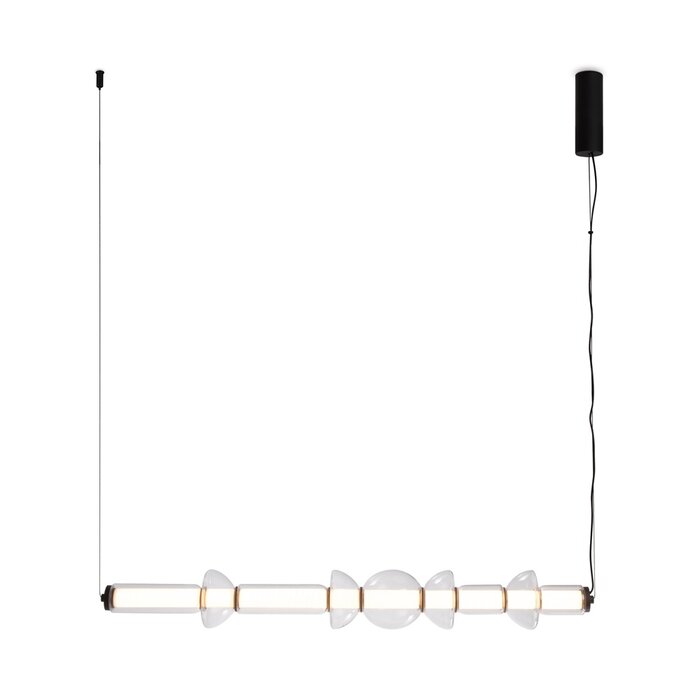 Euphony - Minimalist LED Bar Pendant with Geometric Shaping - Black