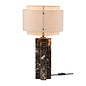 Taka - Brass and Linen Shade Scandi Table Lamp