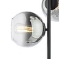 Lucy - Matt Black & Smoked Glass Ombre 3 Light Floor Lamp