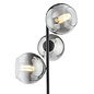 Lucy - Matt Black & Smoked Glass Ombre 3 Light Floor Lamp