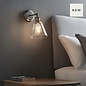 Hale – Pewter & Copper Wall Light with Glass Shade