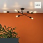 Neve 6 Light Flush Ceiling Light - Matt Black