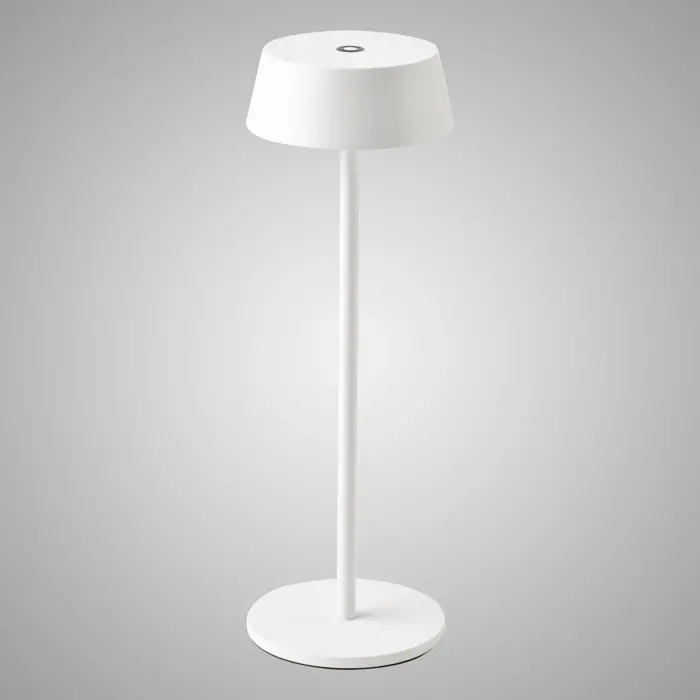 Wyvis - Minimalist Canopy Shade Rechargeable Table Lamp - White