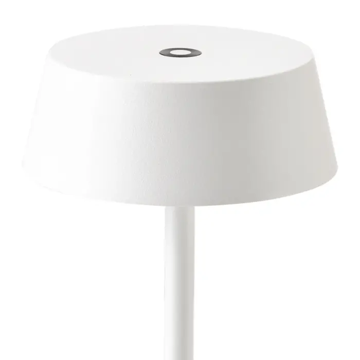Wyvis - Minimalist Canopy Shade Rechargeable Table Lamp - White