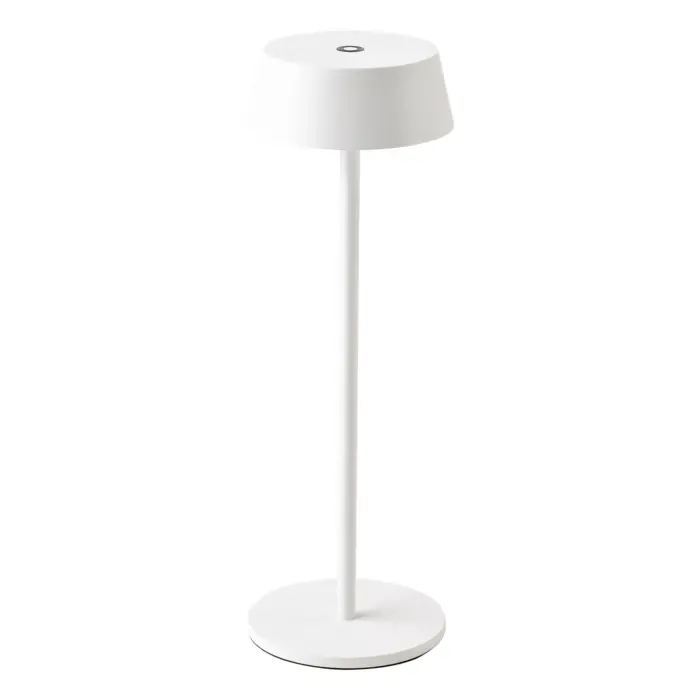 Wyvis - Minimalist Canopy Shade Rechargeable Table Lamp - White