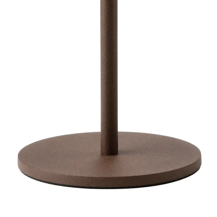 Wyvis - Minimalist Canopy Shade Rechargeable Table Lamp - Rust Brown
