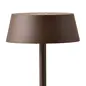 Wyvis - Minimalist Canopy Shade Rechargeable Table Lamp - Rust Brown