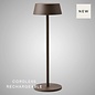 Wyvis - Minimalist Canopy Shade Rechargeable Table Lamp - Rust Brown