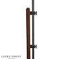 Burdale - Adjustable Dark Wood & Industrial Satin Floor Lamp - Base or With Shade