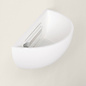 Ansel - Rechargeable LED Up & Down Curved Wall Light - Plaster