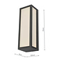 Hamar - Matt Grey Frosted Glass LED Outdoor Wall Light