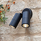 Ortex - 2 Light Outdoor Wall Spotlight - Black