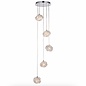 Talya - 5 Light Chrome and Crystal Cluster Pendant
