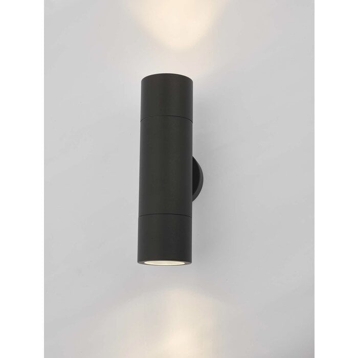 Ortex - Matt Black Outdoor Up & Down Wall Light