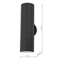 Ortex - Matt Black Outdoor Up & Down Wall Light