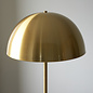 Astra - Mid Century Dome Brass Floor Lamp with Marble