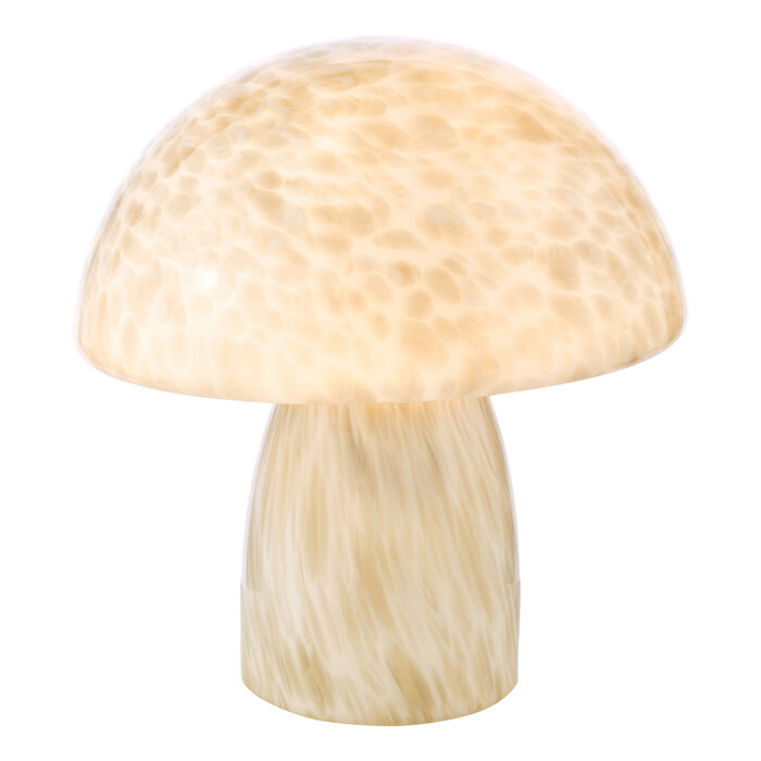 Adele - White Glass Art Mushroom Table Lamp