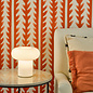 Kajan - White Glass Mushroom Retro Table Lamp