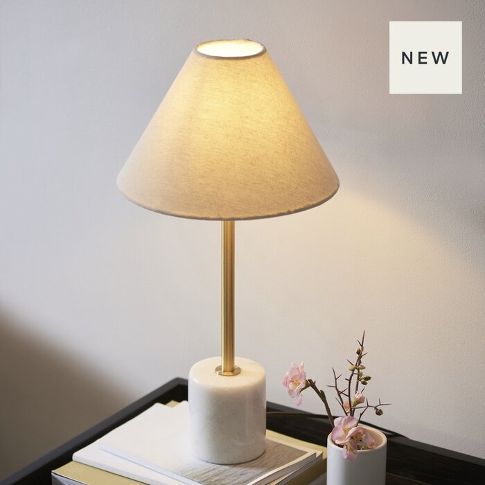 Oslo - Scandi Brass and Marble Table Lamp