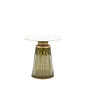 Cordoba - Glass & Marble Round Side Table - Blue