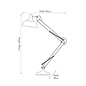 Retro Angled Floor Lamp - Grey