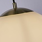 Flick - Brass & Opal Glass Globe Pendant Light - Small