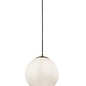 Flick - Brass & Opal Glass Globe Pendant Light - Small