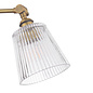 Callaghan - 3 Light Semi Flush Ceiling Light - Antique Brass & Ribbed Glass - Laura Ashley