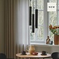 Elva -  3-Light Cluster Pendant – Scandinavian Black Fluted Ceiling Light for Dining Room or Staircase