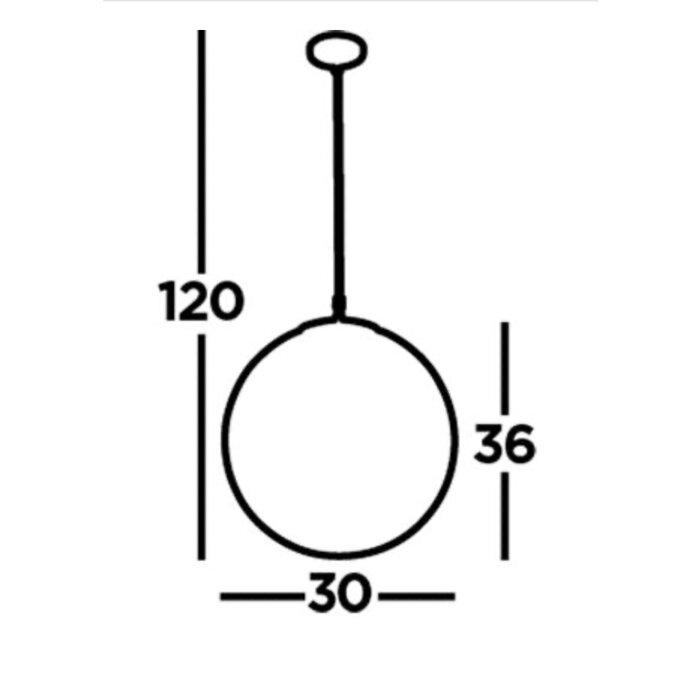 Flick - Brass & Opal Glass Globe Pendant Light - Small