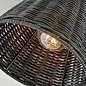 Wexley - Rattan Wall Light - Black Rattan & Matt Black Steel