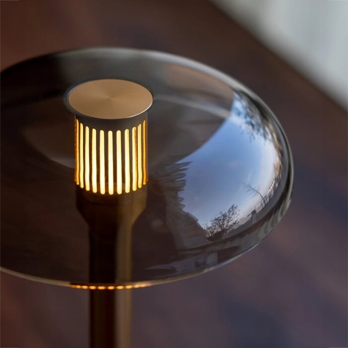 Noble Air - Rechargeable Cordless Table Lamp - Bronze & Smoked Glass