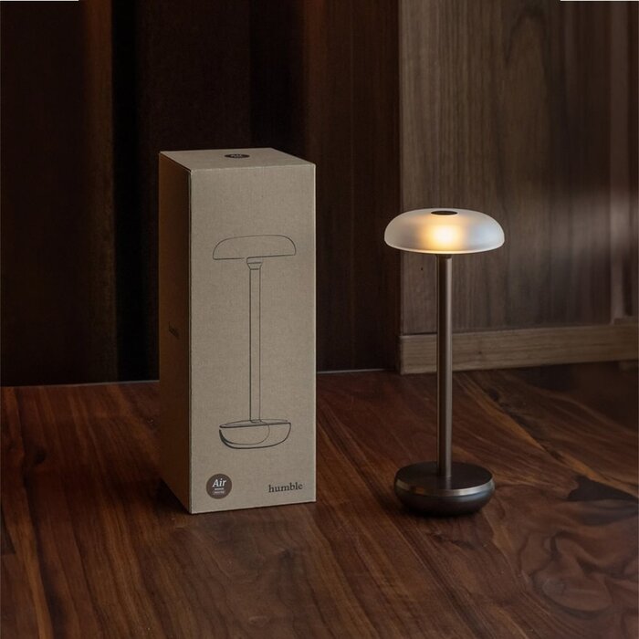 Noble Air - Rechargeable Cordless Table Lamp - Bronze & Frosted Glass