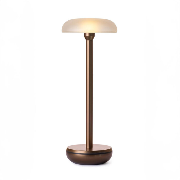 Noble Air - Rechargeable Cordless Table Lamp - Bronze & Frosted Glass