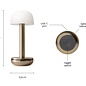 Noble Two - Rechargeable Cordless Table Lamp - High Gloss Ivory