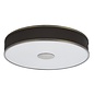 Alva  - Modern Flush Ceiling Light  - Antique Bronze and Brown Micropleat
