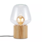 Lys -  Oak and Glass  Bedside Table Lamp