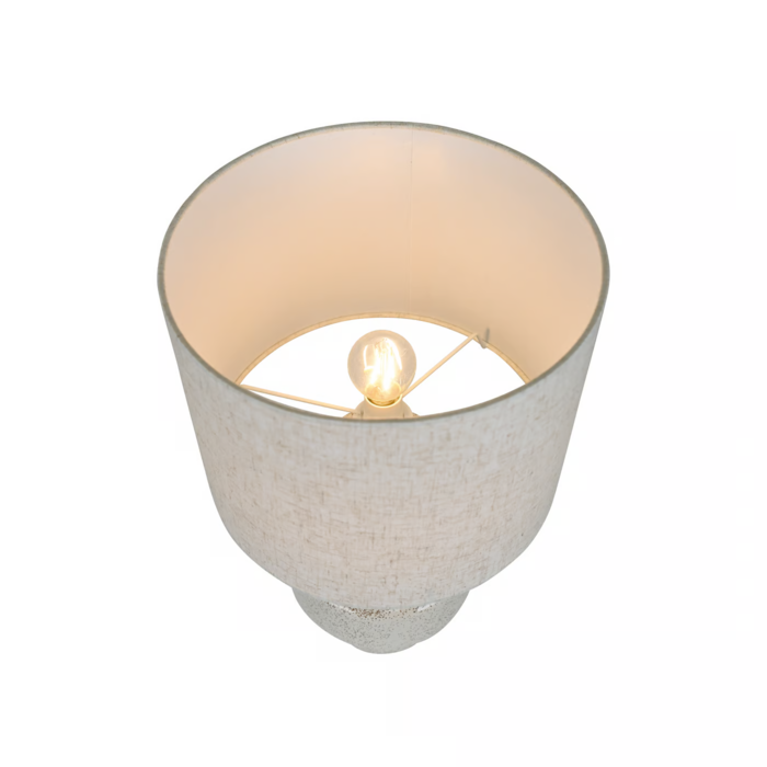 Forma - Ceramic Scandi Table Lamp - Natural Linen Shade