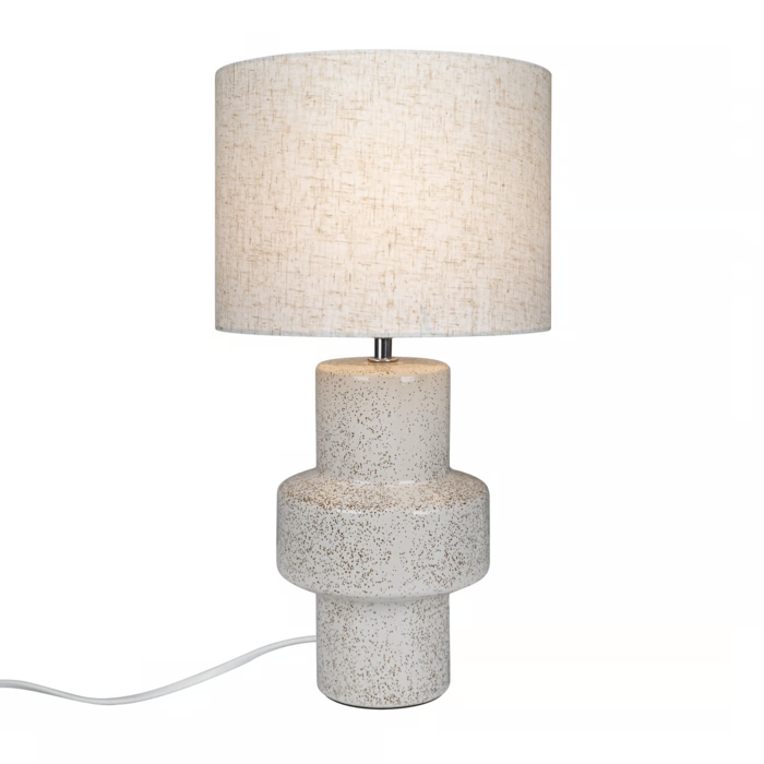 Forma - Ceramic Scandi Table Lamp - Natural Linen Shade