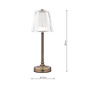 Rechargeable Cordless Table Lamp – Matt Antique Brass and Glass - Laura Ashley Callaghan.