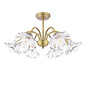 Laura Ashley Kerswell 6 Light Semi-Flush Ceiling Light – Antique Brass and Glass