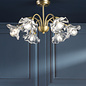 Laura Ashley Kerswell 6 Light Semi-Flush Ceiling Light – Antique Brass and Glass