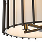 Nara - 4 Light Black Pendant Light - Matt Black and Ivory