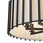 Nara - 8 Light Black Pendant Light - Matt Black and Ivory