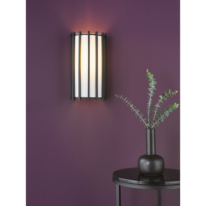 Nara – Black Wall Light - Matt Black and Ivory