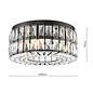Aurelia – 4 Light Crystal Ceiling Light - Matt Black and Crystal