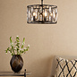 Nikko – 5 Light Crystal Ceiling Light - Matt Black and Crystal